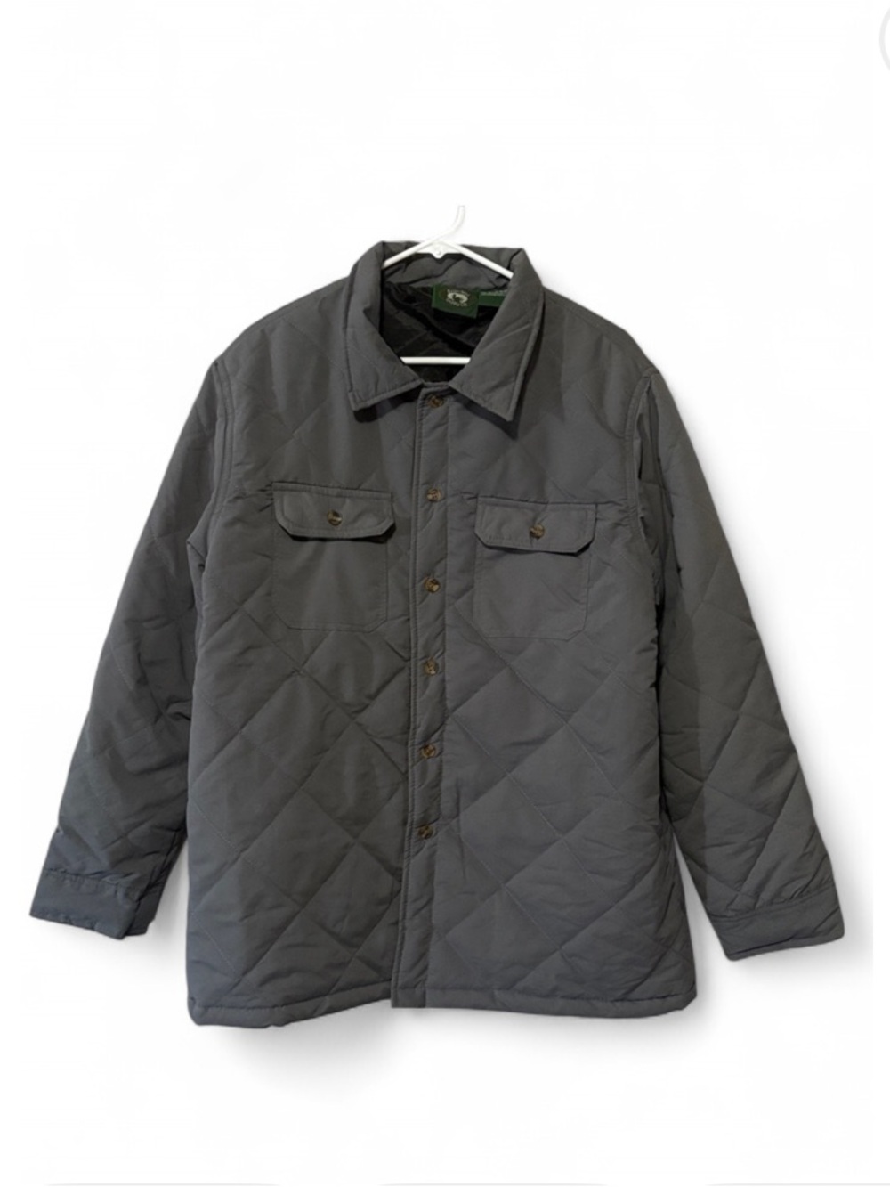 Stillwater Supply Co. Quilted Lightweight Shirt Jacket in Grey SIZE L